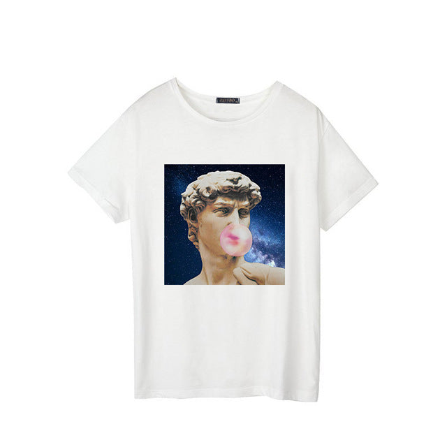 Bubblegum David Graphic Tee - AESTHEDEX