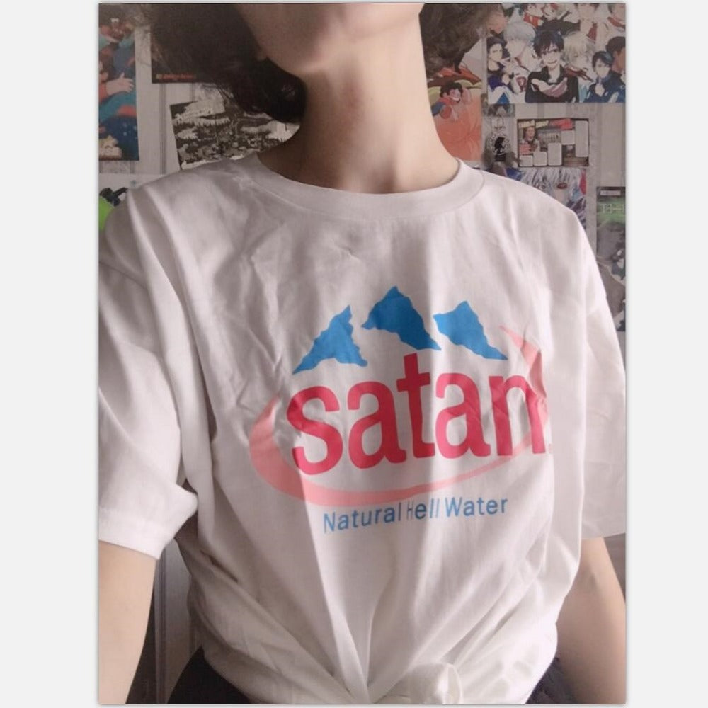 Satan Natural Hell Water T-Shirt - AESTHEDEX