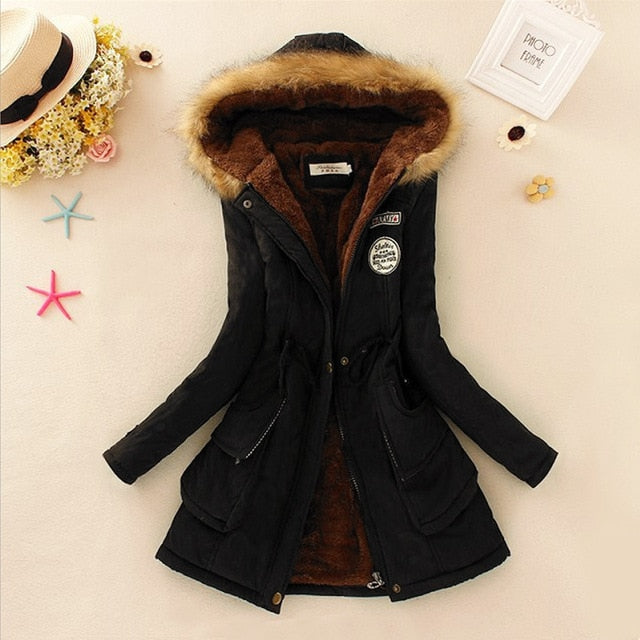 Long Collar Parkas Fur Coat - AESTHEDEX