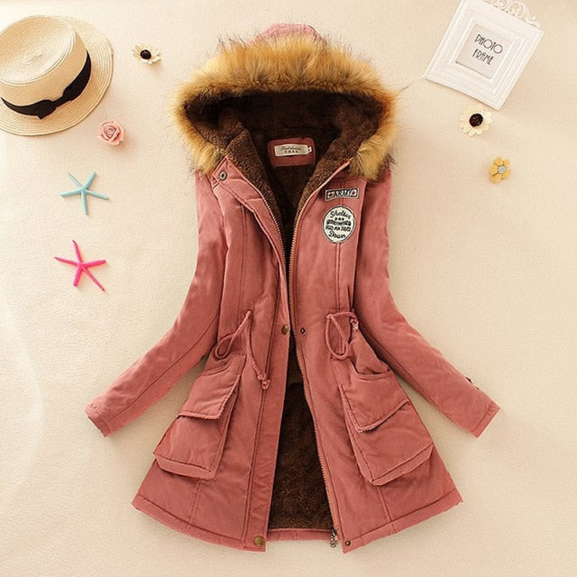 Long Collar Parkas Fur Coat - AESTHEDEX