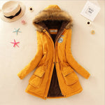 Long Collar Parkas Fur Coat - AESTHEDEX