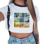 Van Gogh Crop Top Tee - AESTHEDEX