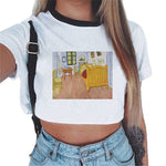 Van Gogh Crop Top Tee - AESTHEDEX