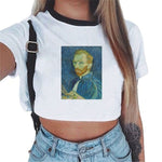 Van Gogh Crop Top Tee - AESTHEDEX