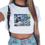 Van Gogh Crop Top Tee - AESTHEDEX