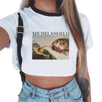Van Gogh Crop Top Tee - AESTHEDEX