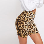 Leopard Crop Short Leggings - AESTHEDEX