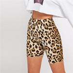 Leopard Crop Short Leggings - AESTHEDEX