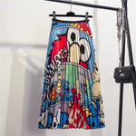 Cartoon Pattern Pleated Skirt - AESTHEDEX