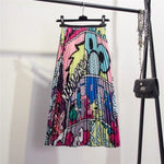 Cartoon Pattern Pleated Skirt - AESTHEDEX