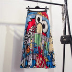 Cartoon Pattern Pleated Skirt - AESTHEDEX