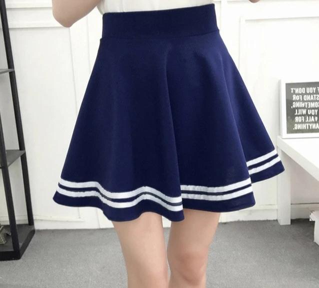 High Waist Pleated Mini Skirt
