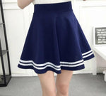 High Waist Pleated Mini Skirt