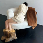 Plush Faux-Fur Statement Winter Boots