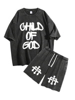 Child of God Tee and Shorts Streetwear Set