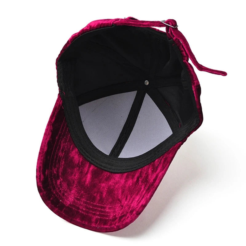 Luxury Velvet Baseball Cap