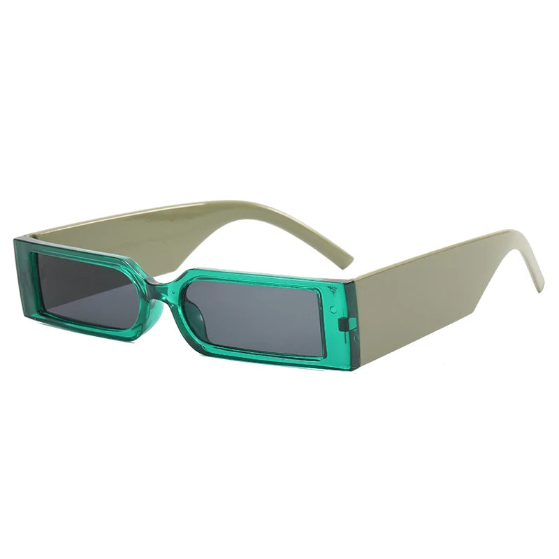 Bold Rectangular Shield Frame Sunglasses