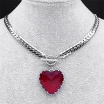 Lovely Faja Gothic Heart Pendant Necklace