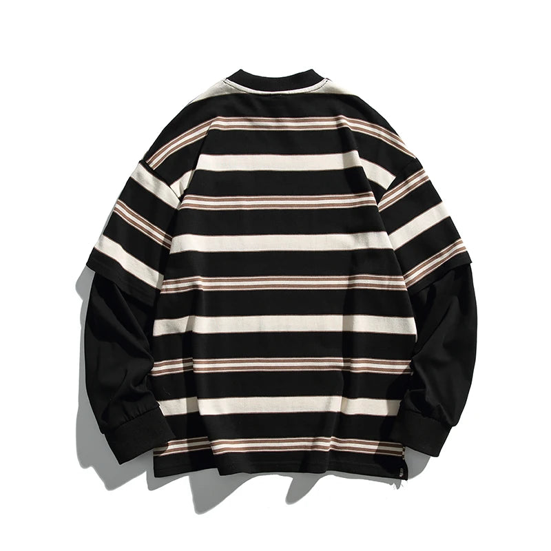 Retro Striped Layered Tee