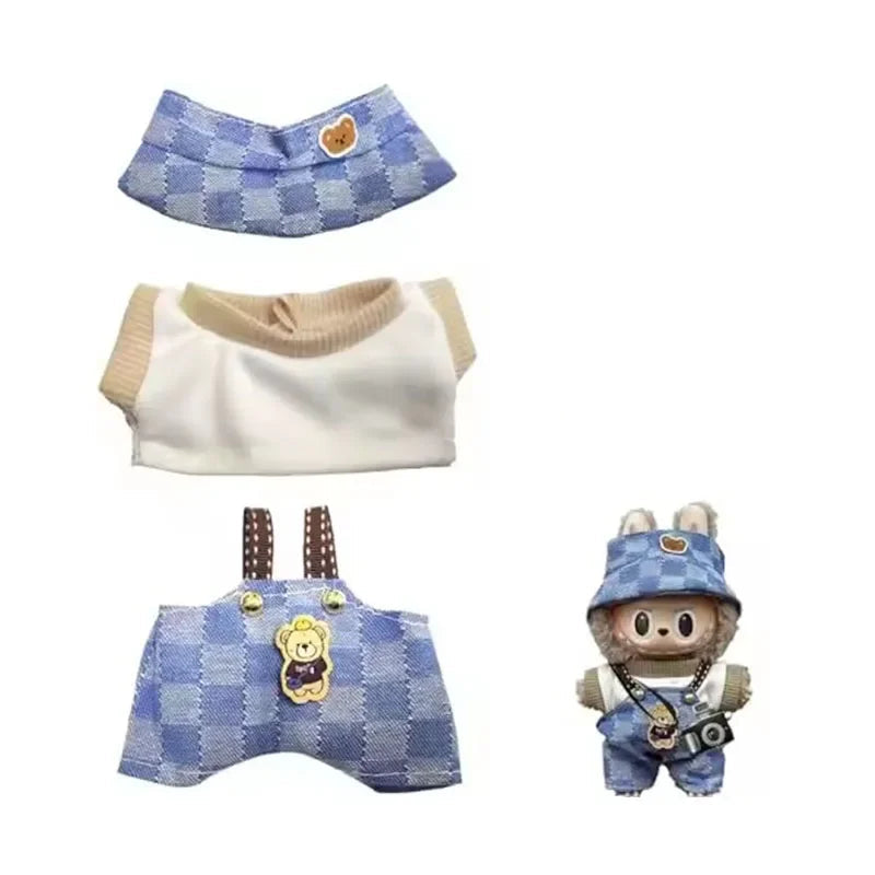 Labubu Plaid Overall Set