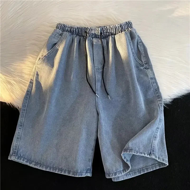 Long Vintage Denim Shorts