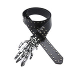 Skeleton Hand Studded Punk Gothic Statement Belt