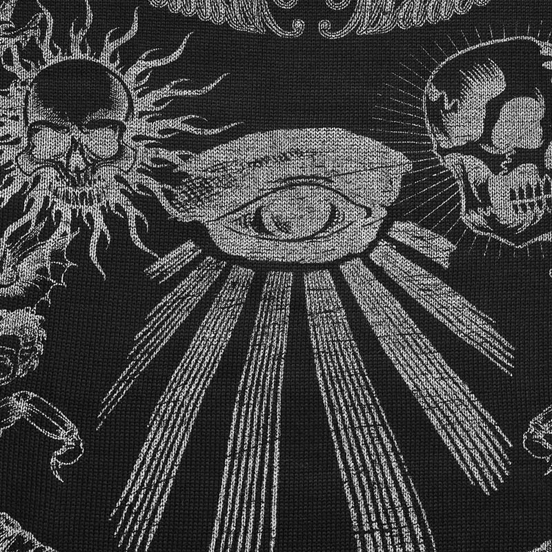 Mystic Vision Skull Knit Streetwear Sweater
