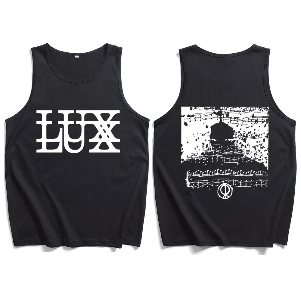 Lux Music Note Graphic Sleeveless Streetwear Tank