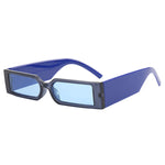 Bold Rectangular Shield Frame Sunglasses