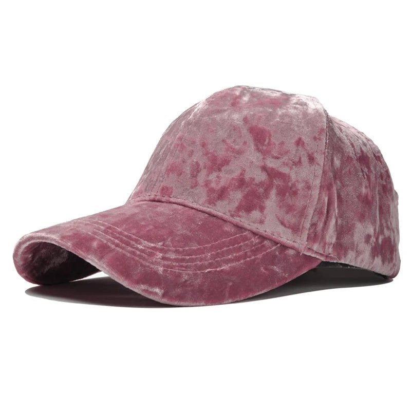 Luxury Velvet Baseball Cap