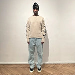 Vertical Cross Mohair Sweater