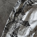 Skull Cross Wings All-Over Print Baggy Sweatpants
