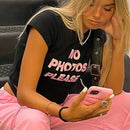 No Photos Please Cropped Tee