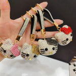 Sparkly Hello Kitty Crystal Keychain Charm