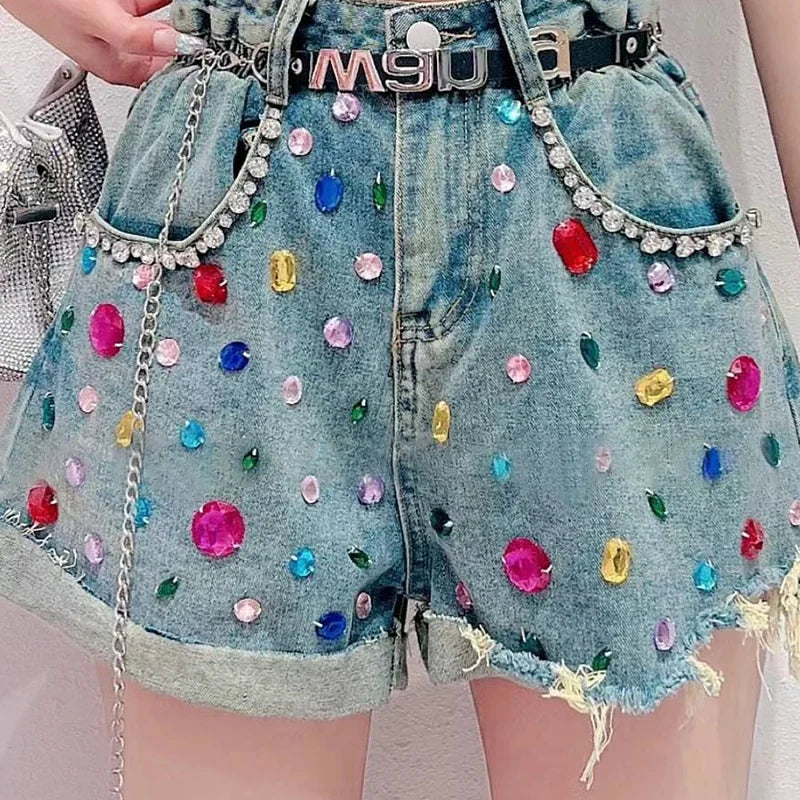 GemSplash Denim Shorts