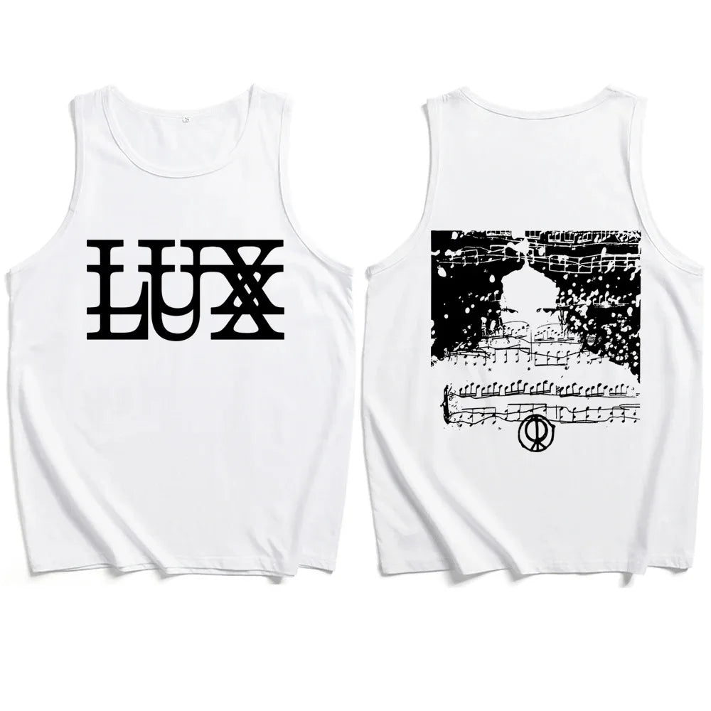 Lux Music Note Graphic Sleeveless Streetwear Tank