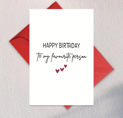 "Happy Birthday to My Favorite Person" Funny Birthday Card