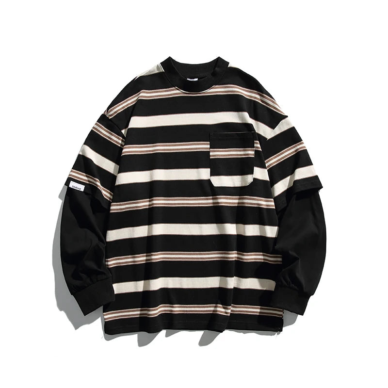 Retro Striped Layered Tee