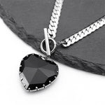 Lovely Faja Gothic Heart Pendant Necklace