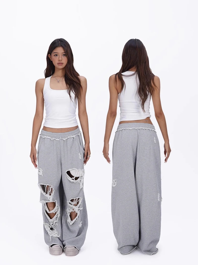 Distressed Baggy Sweatpants