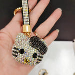Sparkly Hello Kitty Crystal Keychain Charm