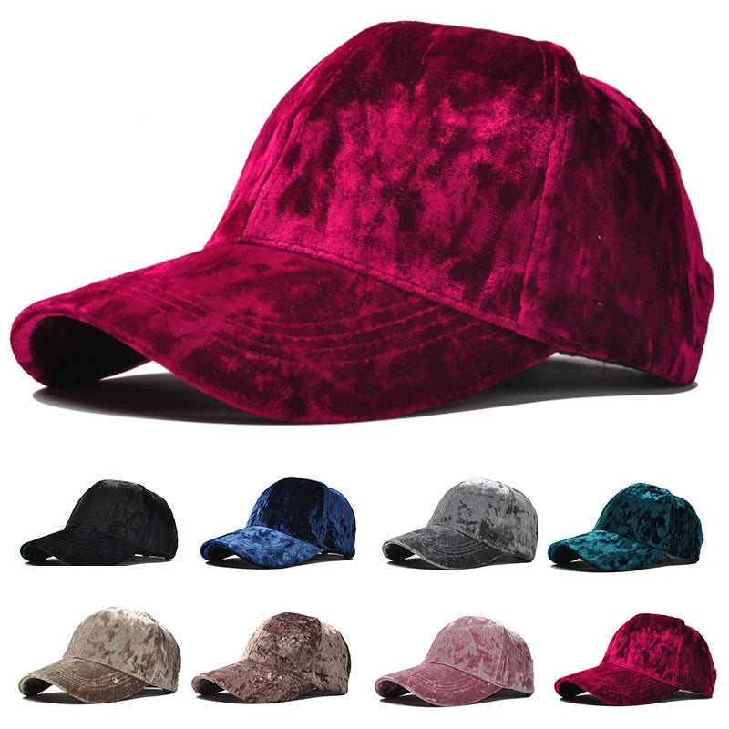 Luxury Velvet Baseball Cap