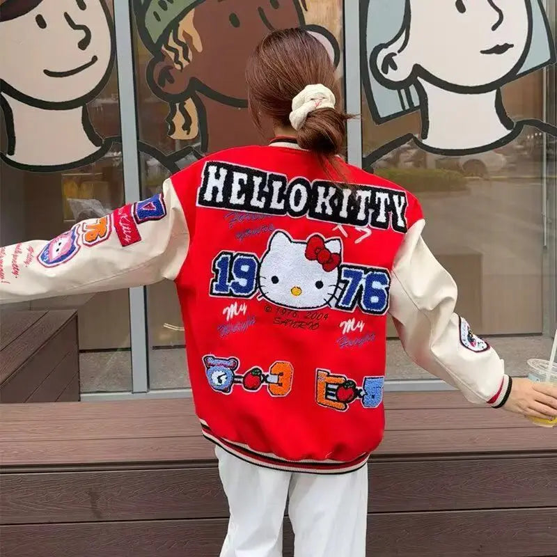 Kitty Retro Varsity Jacket