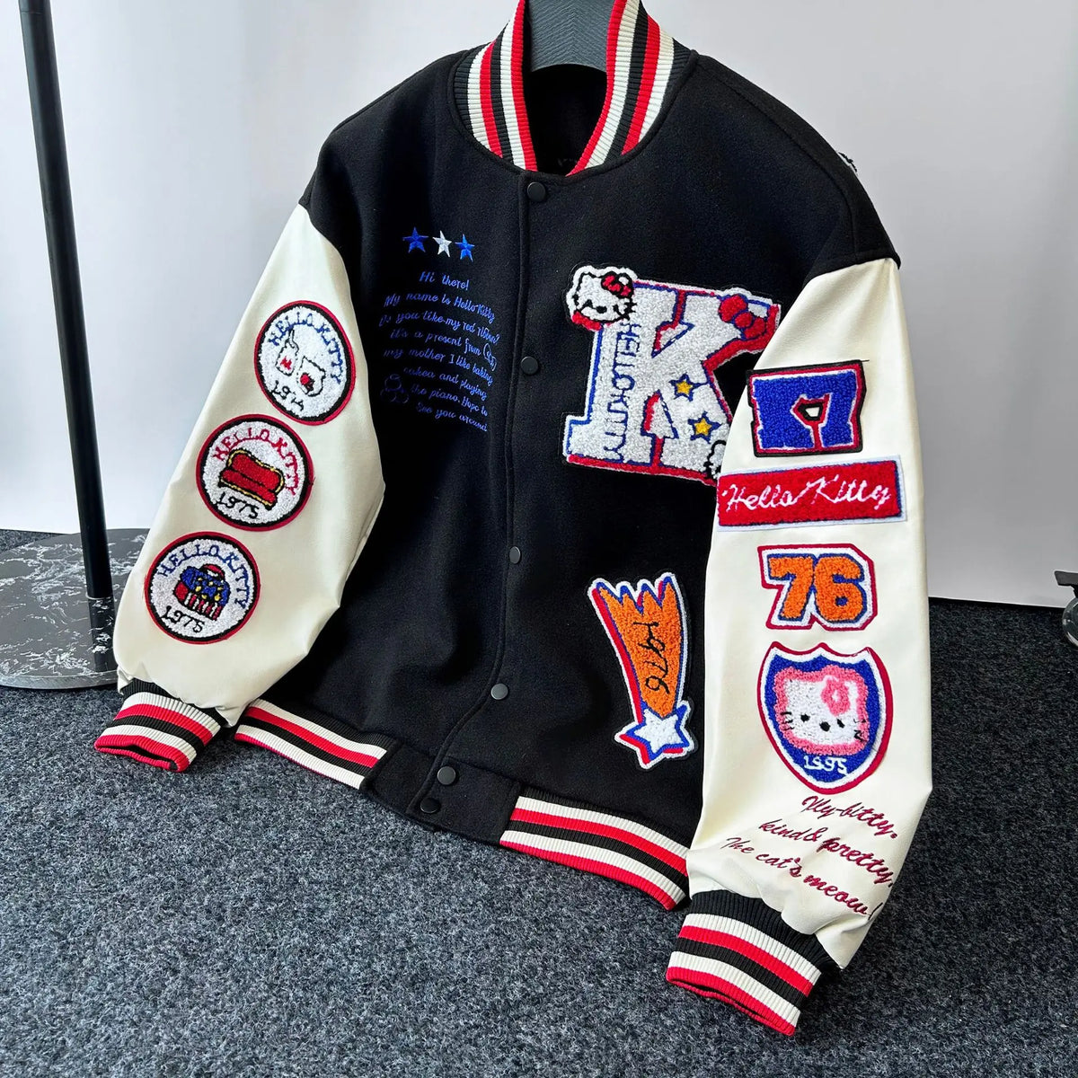 Kitty Retro Varsity Jacket
