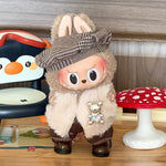 Chic Plaid Beret Labubu Outfit