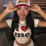 I Love Me Graphic Crop Top