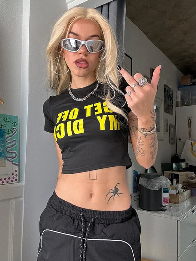 Get Off My Dick Cropped Tee