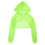Fishnet Crop Hoodie