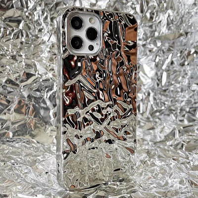 Crinkled Tin Foil iPhone Case