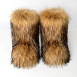 Plush Faux-Fur Statement Winter Boots